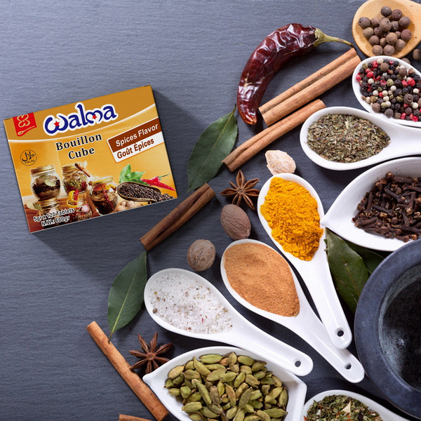 Walma Seasoning Bouillon Cubes Spices Flavor 600g HACCP,BRC,Halal Seasoning Supplier
